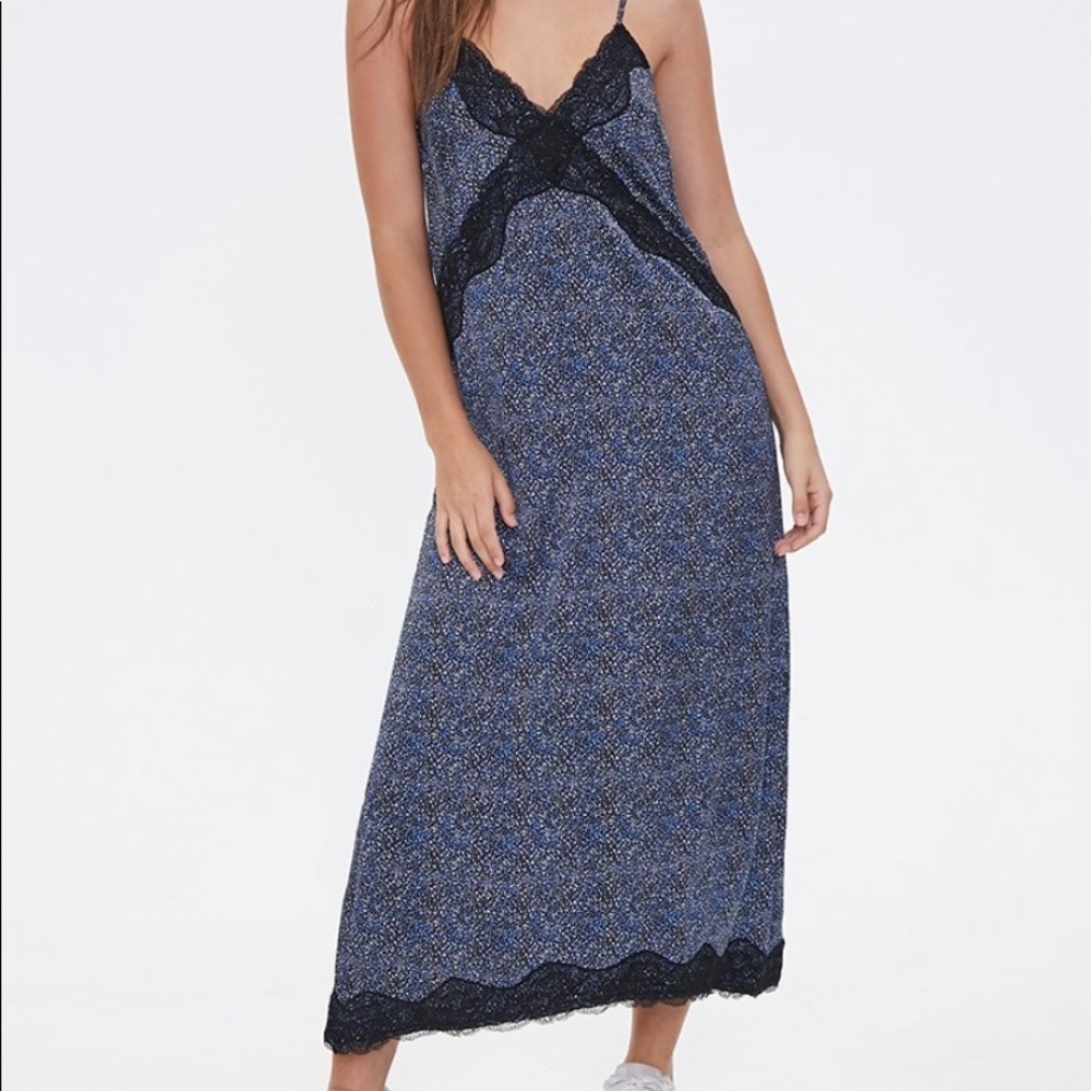 Spotted Print Maxi Dress